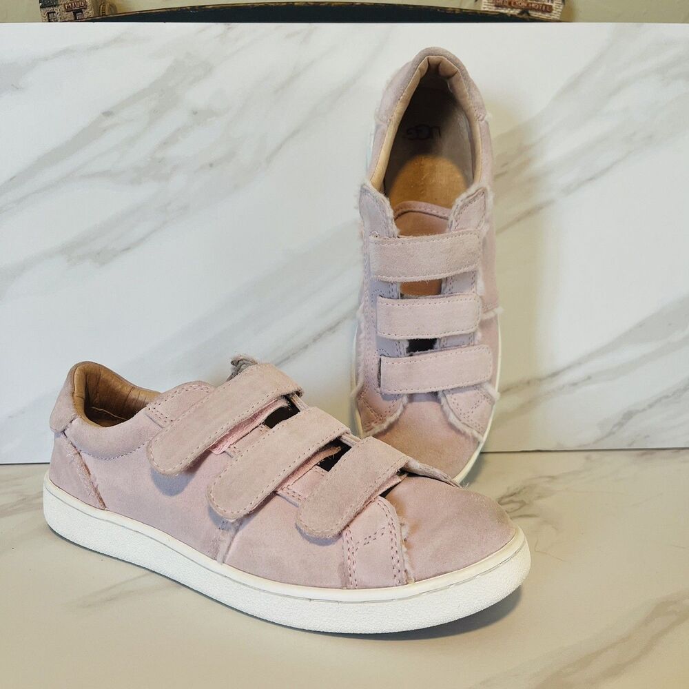 UGG Alix Spill Seam Women’s Sneakers Hook & Loop Straps Seashell Pink 8.5/39.5